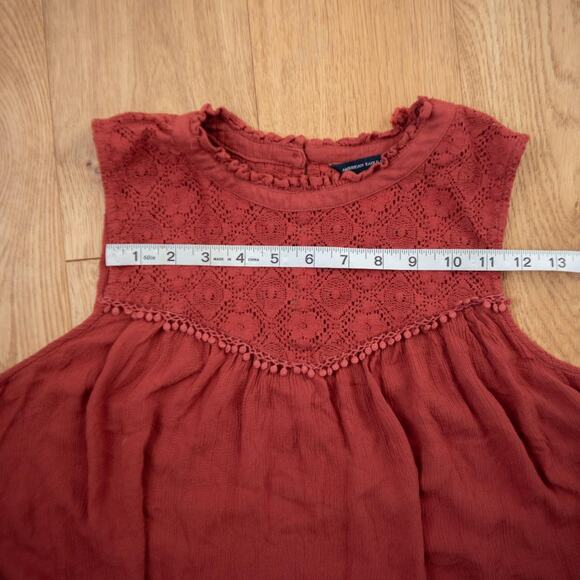 Maroon Boho American Eagle Blouse - Picture 5 of 7